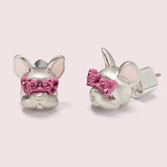 kate spade Jewelry - Kate Spade French Bulldog earrings
See photos for details and description